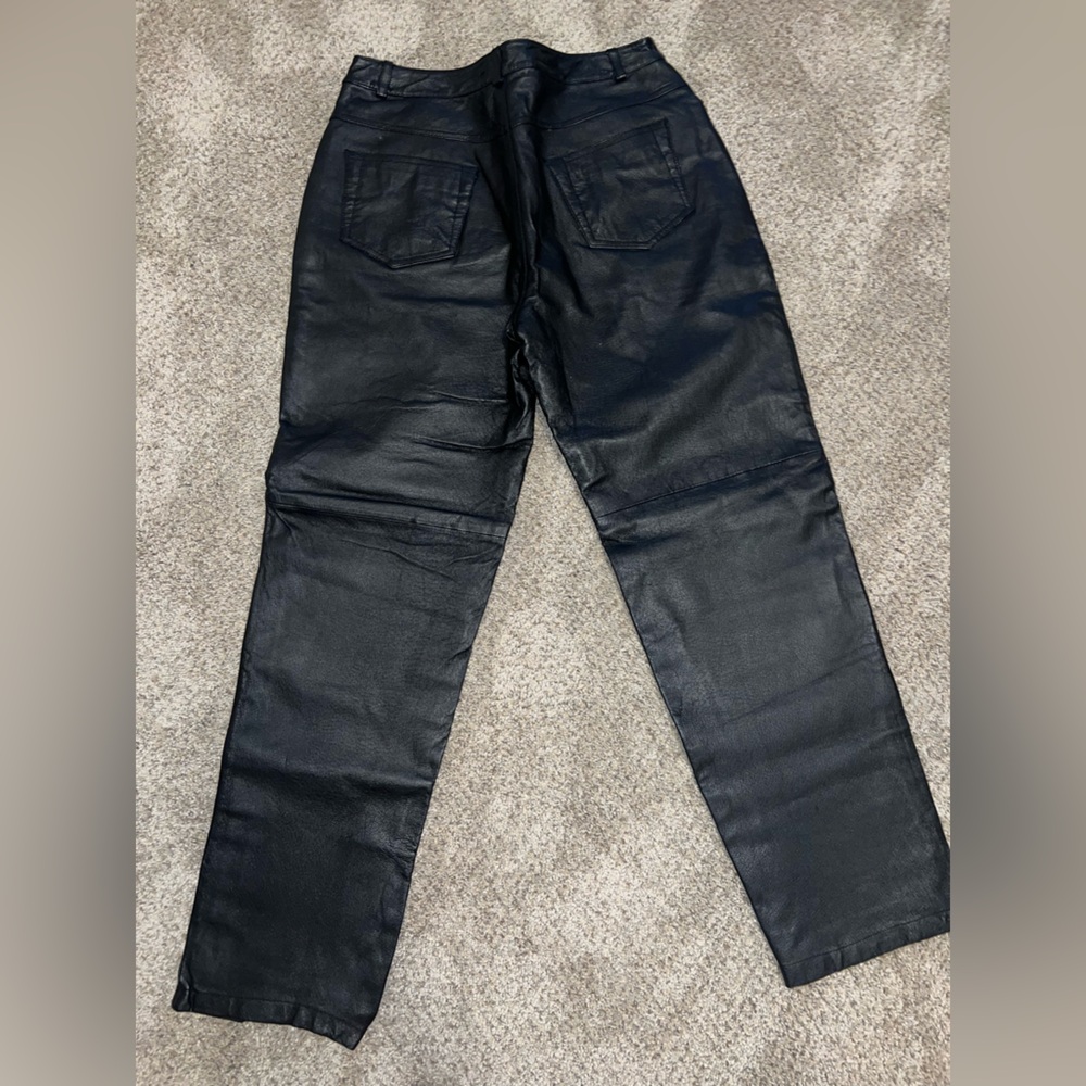 Vintage Bagatelle Black Leather Pants - Picture 7 of 10